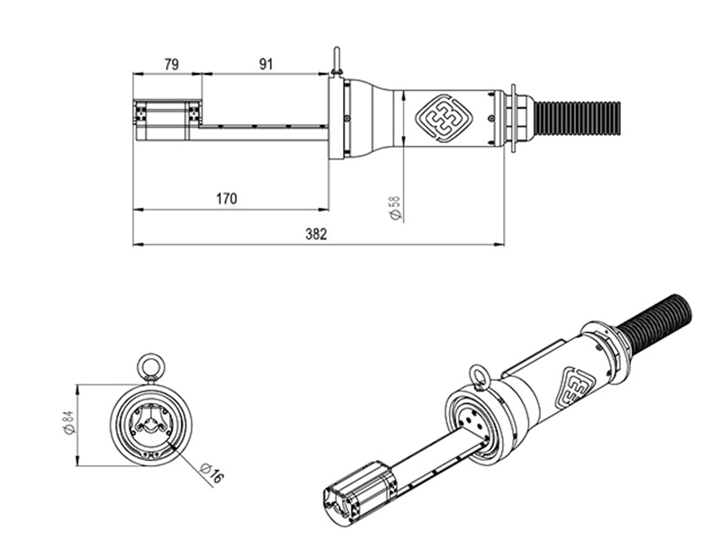 换热器U型管焊机MWH-16A三视图