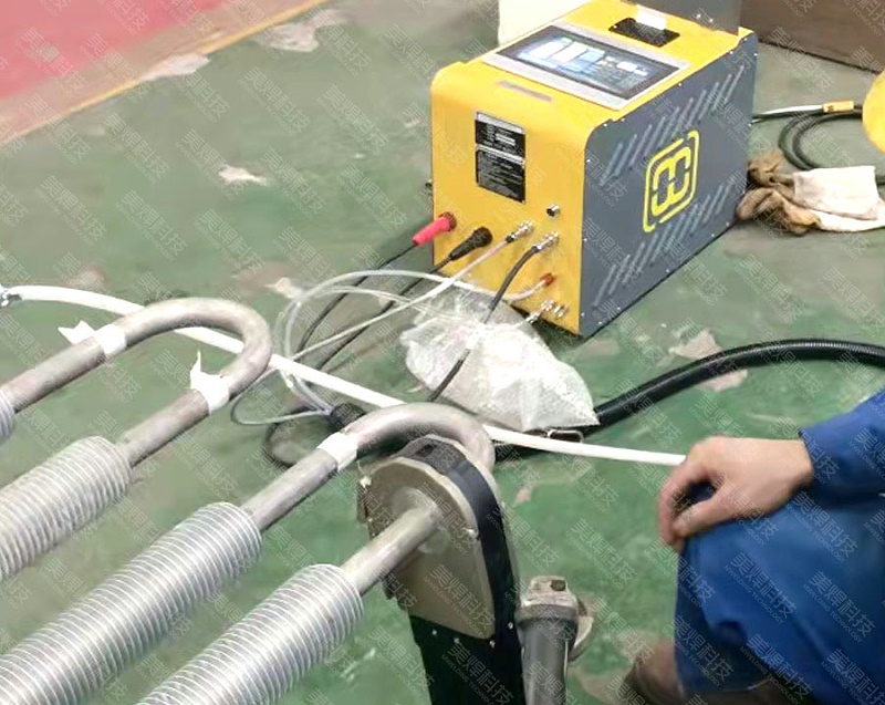 MWF系列封闭式管焊机应用于浙江换热器行业项目