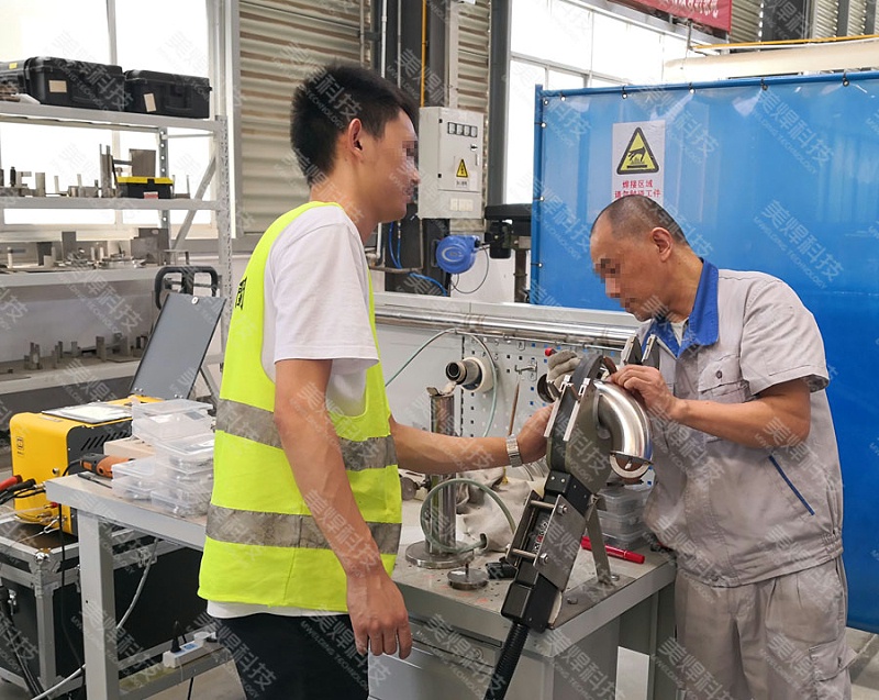 MWF管路自动焊接设备_应用于湖南制冷水处理行业项目(图2)