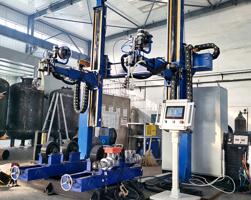 美焊MWDZ系列边梁式纵环一体式焊机应用于吉林能源化工行业项目