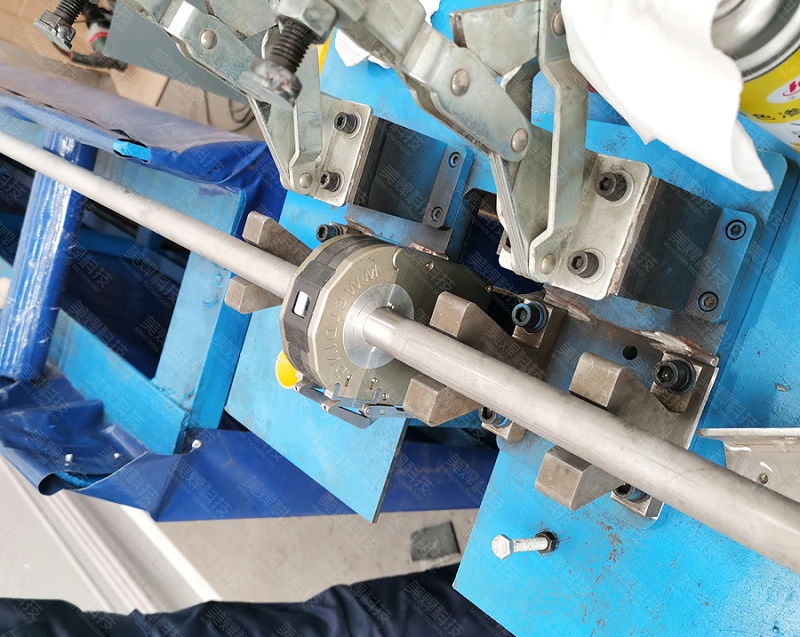 MWF系列封闭式管管自动焊机，应用于河南钛合金管道工程项目